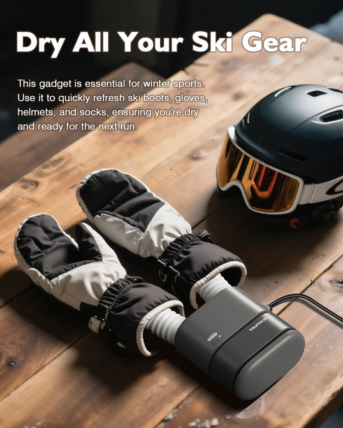 Portable Ski Boot Dryers Hot Air with WallMount