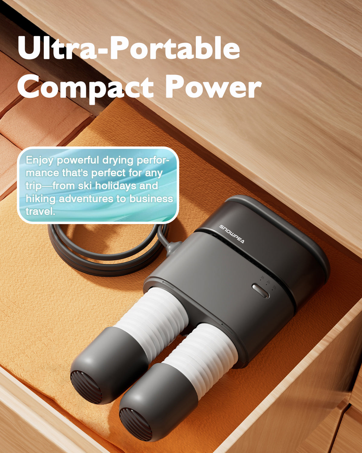 Portable Ski Boot Dryers Hot Air with WallMount